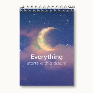 دفتر یادداشت Everything Starts With A Dream