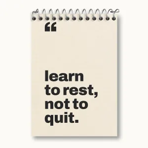 دفتر یادداشت Learn To Rest Not To Quit