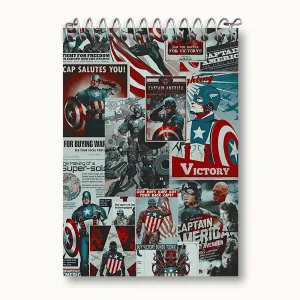 دفتر یادداشت کاپیتان آمریکا مارول (Marvel)