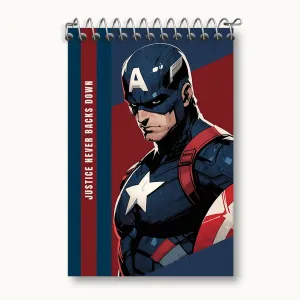 دفتر یادداشت کاپیتان آمریکا مارول (Marvel)