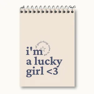 دفتر یادداشت I'm A Lucky girl