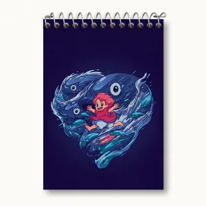 دفتر یادداشت انیمه پونیو (Ponyo)