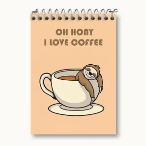 دفتر یادداشت Oh Hony I Love Coffe