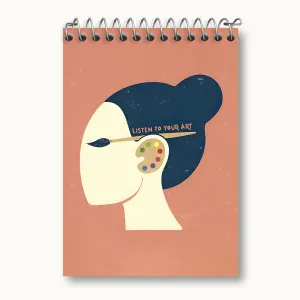 دفتر یادداشت Listen To Your Art