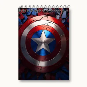 دفتر یادداشت کاپیتان آمریکا مارول (Marvel)