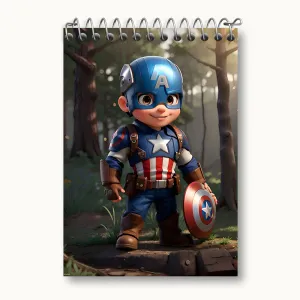 دفتر یادداشت کاپیتان آمریکا مارول (Marvel)