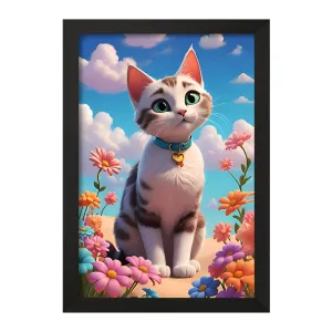 تابلو گربه بامزه