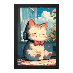 تابلو گربه بامزه