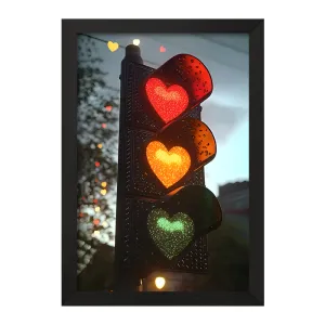 تابلو چراغ راهنمایی و رانندگی قلبی