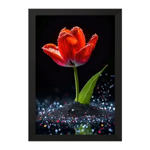 تابلو گل قرمز
