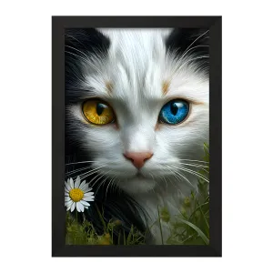 تابلو گربه چشم رنگی