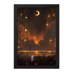 تابلو شب و گربه