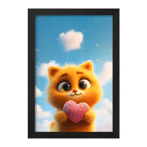 تابلو گربه بامزه