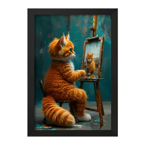 تابلو سلف پرتره گربه ای