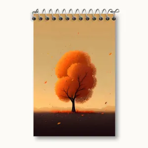 دفتر یادداشت تک درخت پاییزی