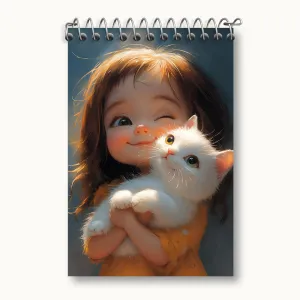 دفتر یادداشت گربه و دختر کیوت