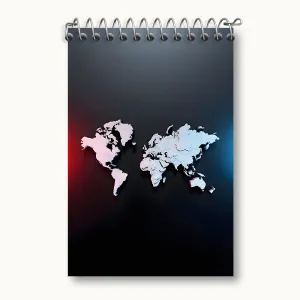 دفتر یادداشت نقشه ی جهان