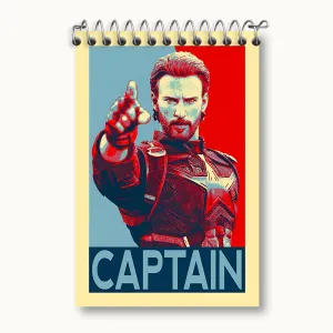 دفتر یادداشت کاپیتان آمریکا مارول (Marvel)