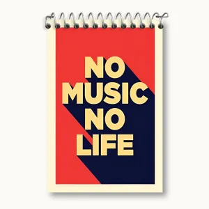 دفتر یادداشت No Music No Life