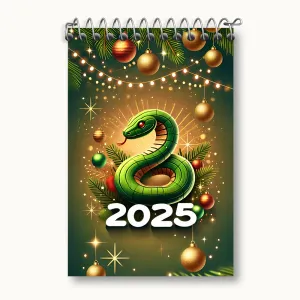 دفتر یادداشت سال مار 2025 میلادی