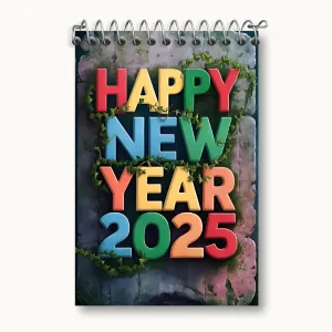 دفتر یادداشت Happy New Year 2025