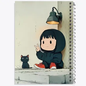 دفتر دختر و گربه