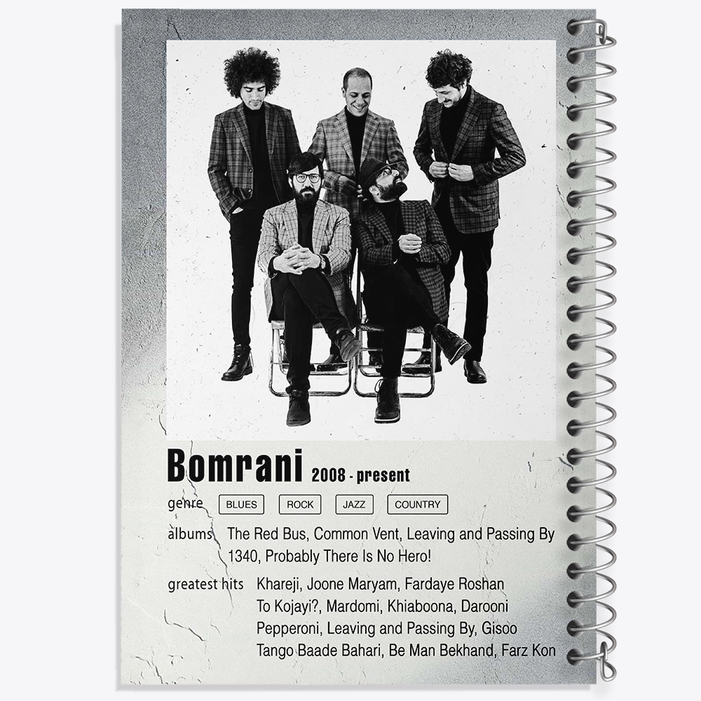 دفتر نقطه ای مهندسی 100 برگ خندالو طرح بمرانی (Bomrani)