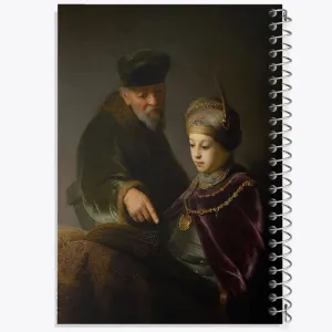 دفتر نقاشی یک محقق جوان و معلم او اثر رمبرانت