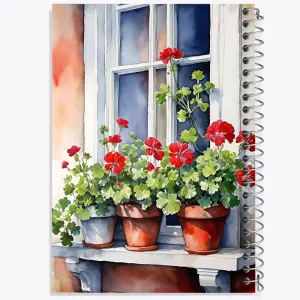 دفتر گلدان شمعدانی