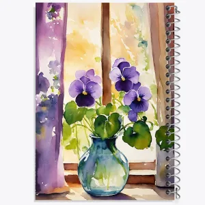 دفتر گلدان گل