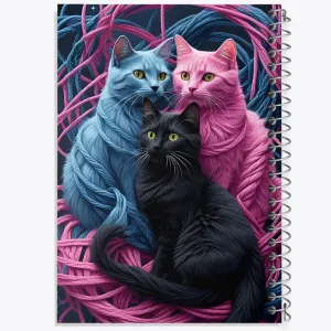 دفتر گربه های رنگی