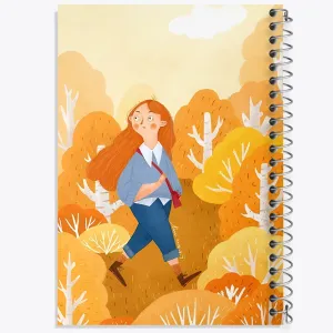دفتر دختر و جنگل پاییزی