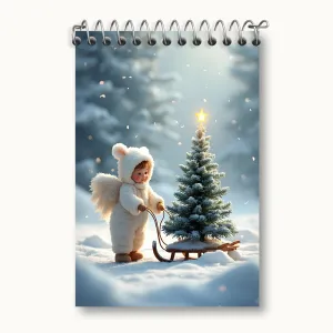 دفتر یادداشت فرشته و درخت کریسمس