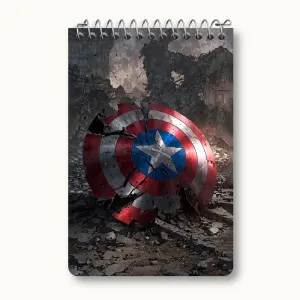 دفتر یادداشت کاپیتان آمریکایی مارول (Marvel)