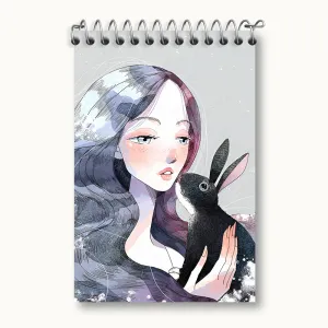 دفتر یادداشت دختر و خرگوش