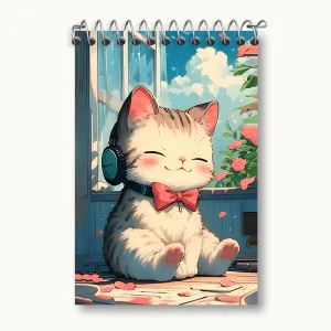 دفتر یادداشت گربه بامزه
