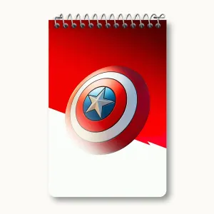 دفتر یادداشت کاپیتان آمریکایی مارول (Marvel)