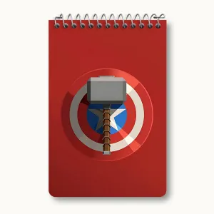 دفتر یادداشت کاپیتان آمریکایی مارول (Marvel)