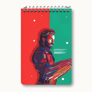 دفتر یادداشت کاپیتان آمریکایی مارول (Marvel)
