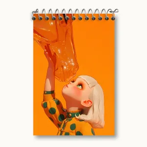 دفتر یادداشت دختر و اسب شیشه ای