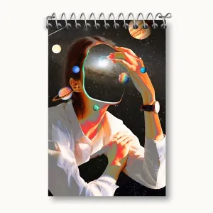 دفتر یادداشت پرتره و کهکشان