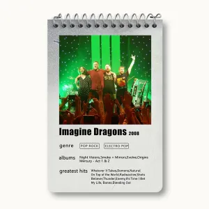 دفتر یادداشت ایمجین درگنز (Imagine Dragons)