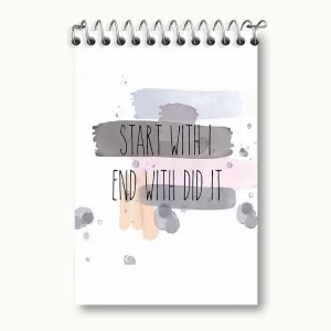 دفتر یادداشت Start With I End With Did It