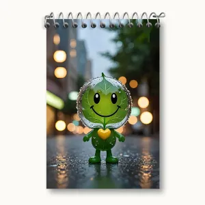 دفتر یادداشت برگ قطره ای بامزه