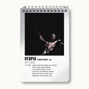 دفتر یادداشت آهنگ Utopia تراویس اسکات