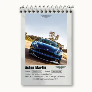دفتر یادداشت ماشین آستون مارتین (Aston Martin)