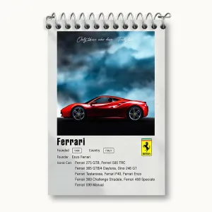 دفتر یادداشت ماشین فراری (Ferrari)