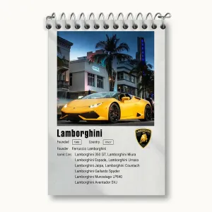 دفتر یادداشت ماشین لامبورگینی (Lamborghini)