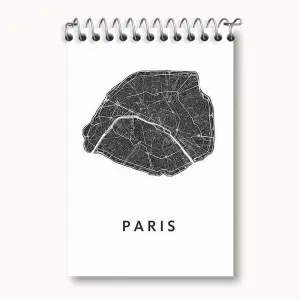 دفتر یادداشت نقشه پاریس