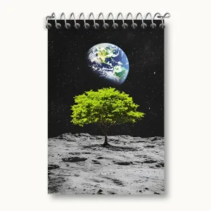 دفتر یادداشت درخت و کره زمین
